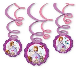 Décorations De Fête Tourbillonnantes Princesse Sofia - Princesse Sofia Soldes