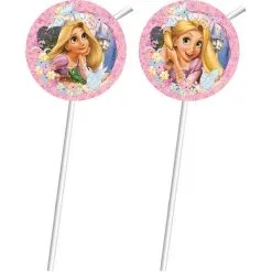 Lot De 6 Pailles Flexibles Raiponce - Raiponce Soldes