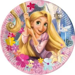 Lot De 8 Assiettes De Fête Raiponce - Raiponce Soldes