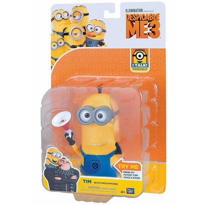 Moi Moche Et Méchant 3 Figurine Articulée Parlante Avec Effets Sonores Tim Avec Son Mégaphone - Moi Moche Et Méchant Soldes 4 Moi Moche Et Méchant 3 Figurine Articulée Parlante Avec Effets Sonores Tim Avec Son Mégaphone - Moi Moche Et Méchant Soldes – Image 2