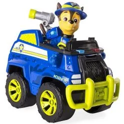 Paw Patrol Jungle Véhicule + Figurine Chase 20079020 - Paw Patrol Soldes